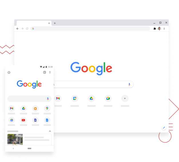 Captura de Google Chrome escritorio y movil
