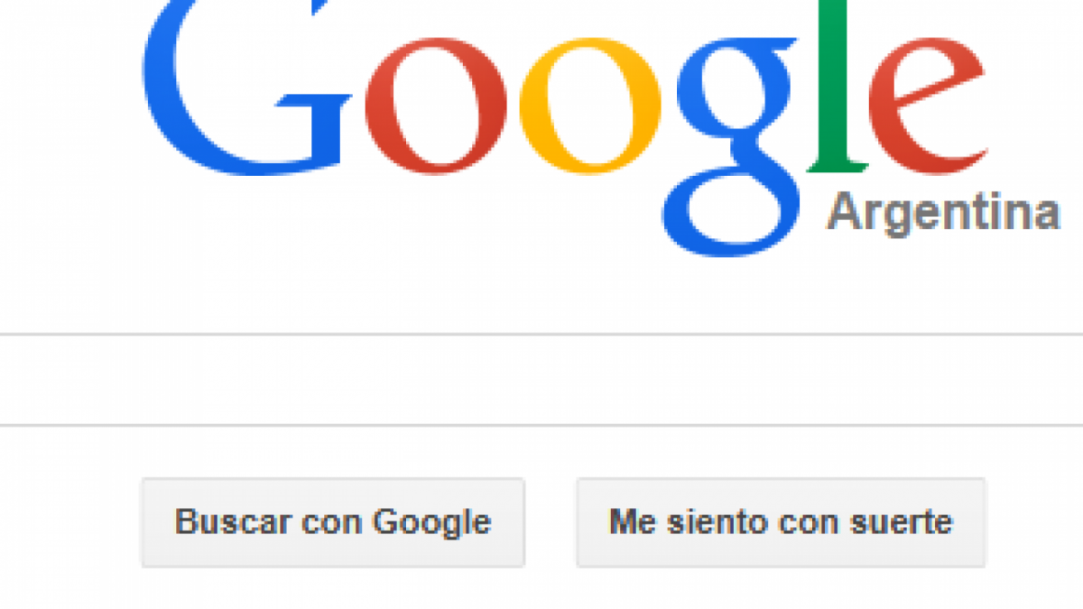 Portada del buscador de Google Argentina
